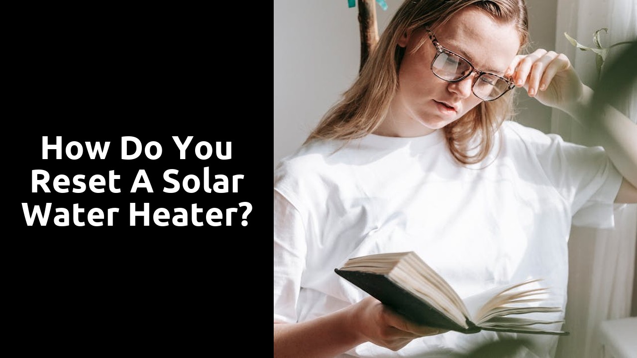 How do you reset a solar water heater?